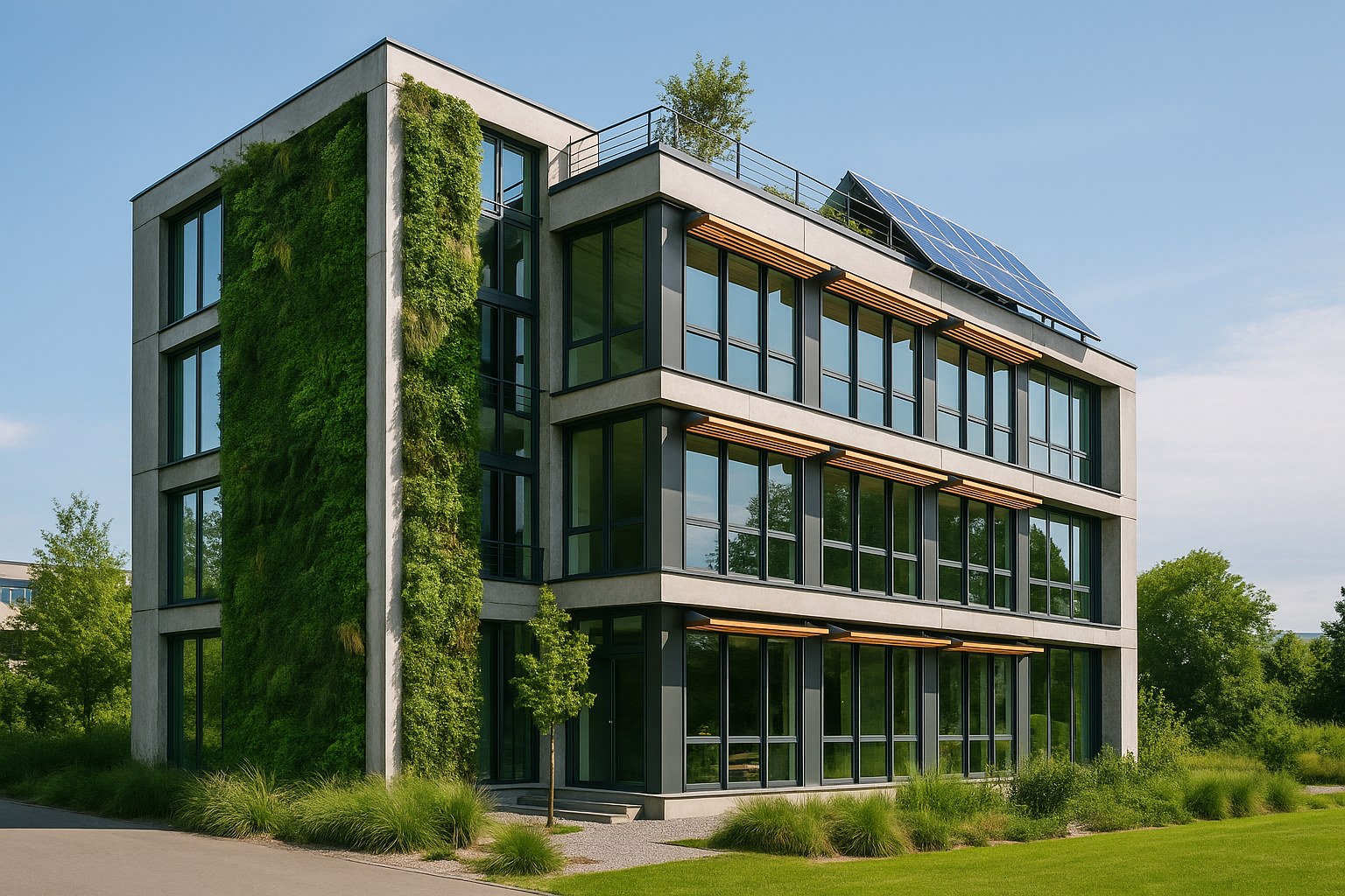 Green building concept with sustainable architectural elements in Türkiye