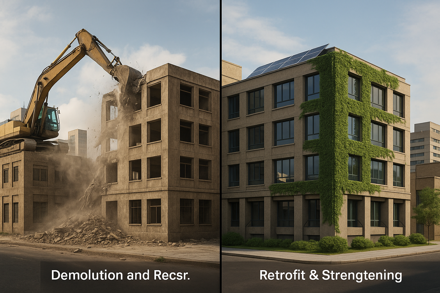 Green Transformation in Existing Buildings: Demolition or Retrofit?