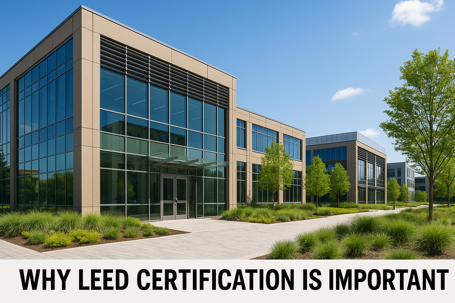 Modern sustainable building representing why LEED certification is important
