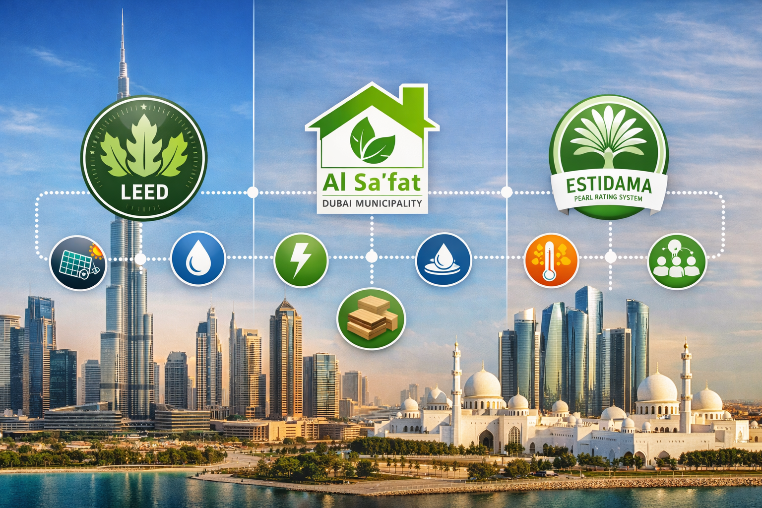 LEED vs Estidama sustainability certification comparison in UAE