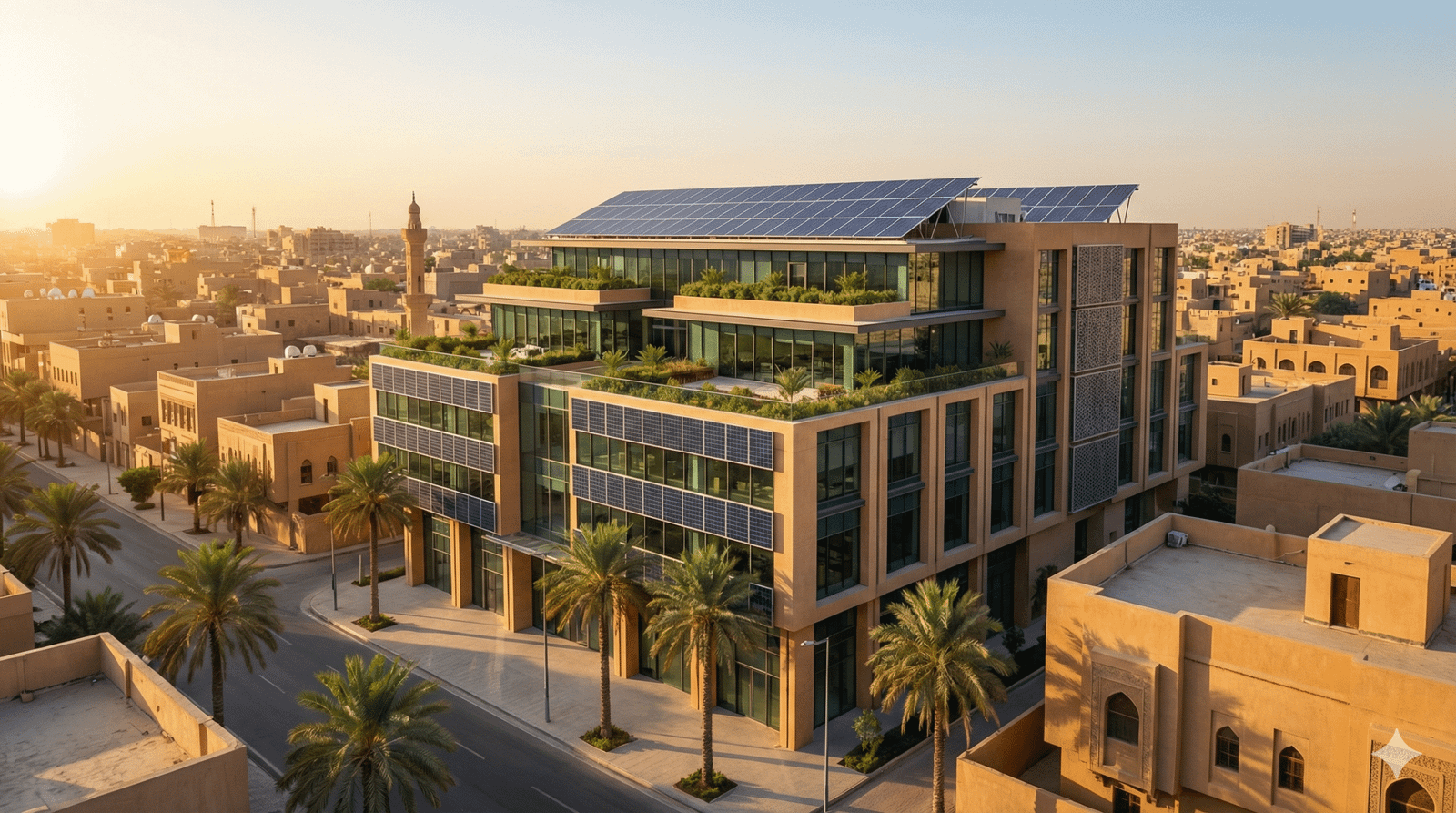 International contractors focusing on sustainability in Iraq.
