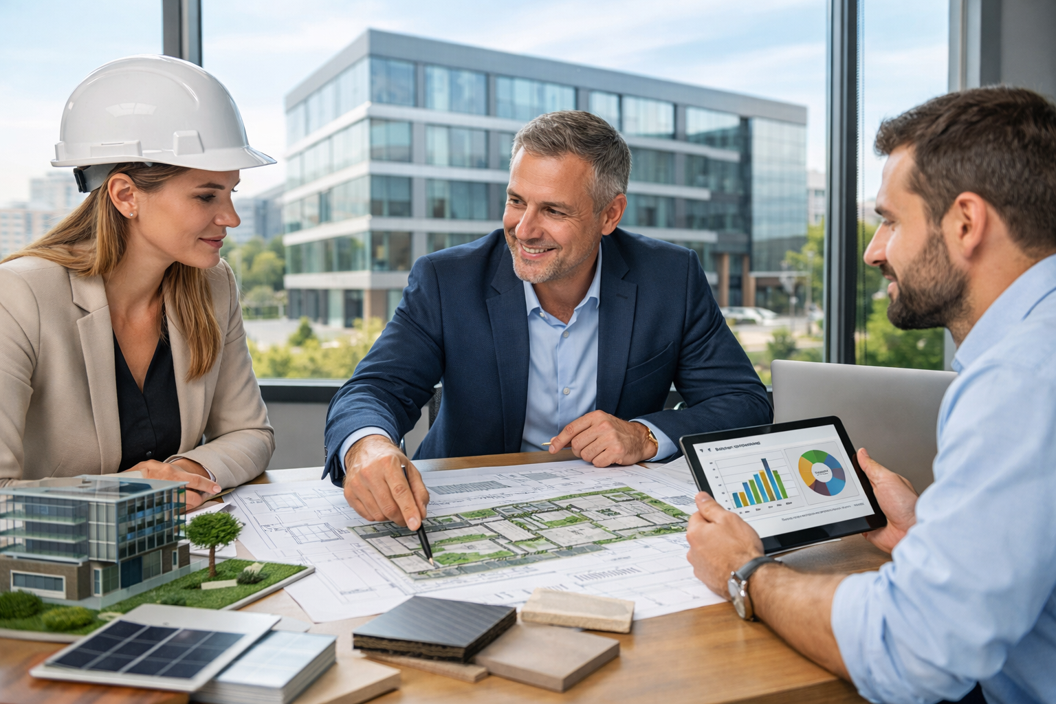 LEED Consultant in Lithuania guiding a sustainable office project
