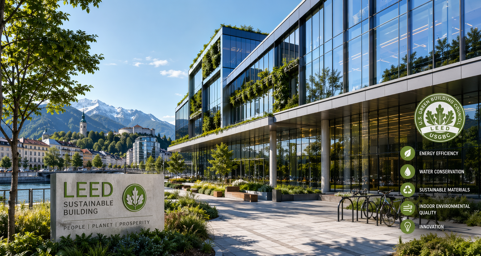 LEED Consultant in Slovenia for a modern sustainable office project