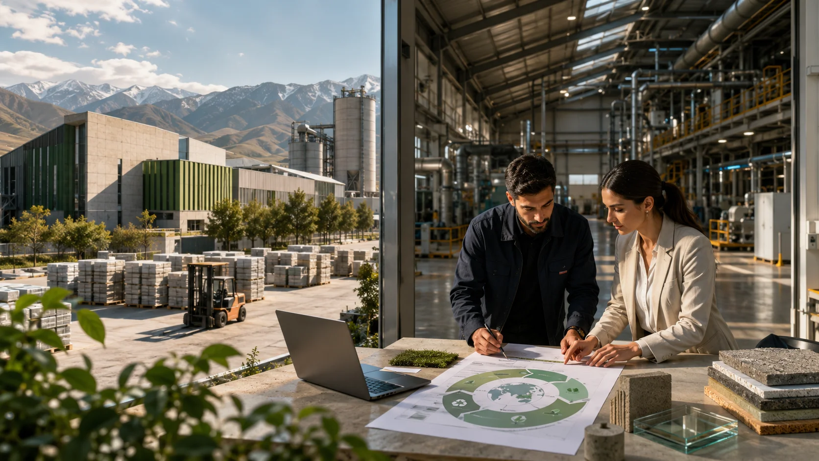 O‘zbekistondagi EPD Konsalting Firmasi reviewing LCA data for an Uzbek manufacturer
