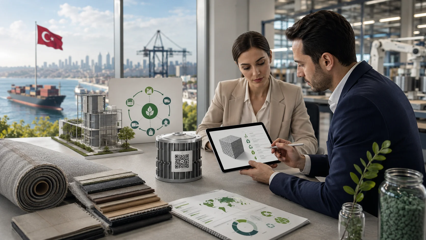 Digital Product Passport data dashboard for Turkish manufacturers preparing EU product compliance