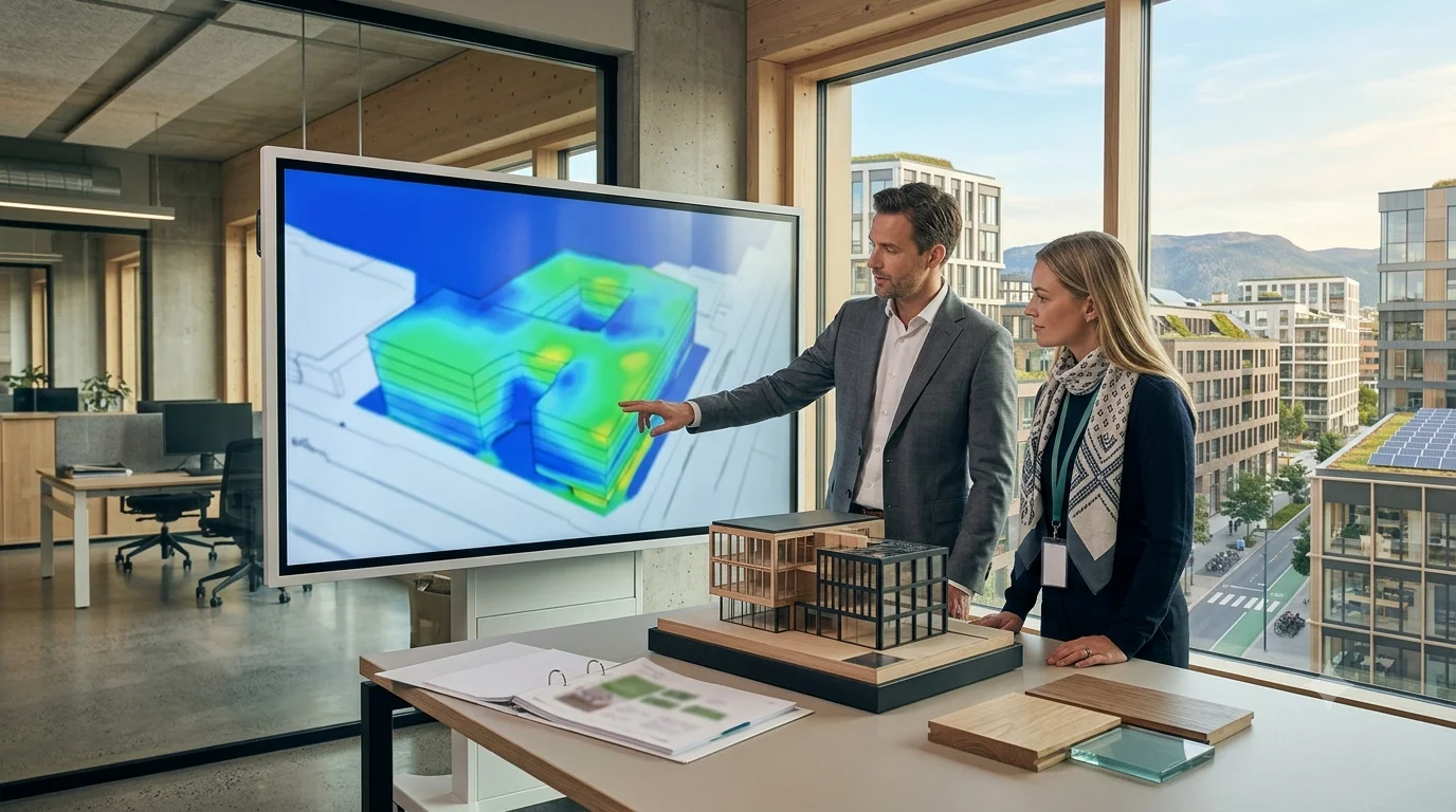 LEED Consultant in Norway reviewing a sustainable building project