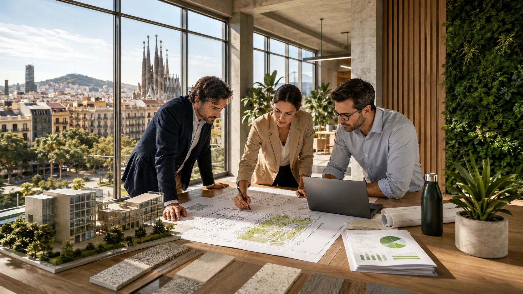 LEED Consultant in Spain reviewing a sustainable building project