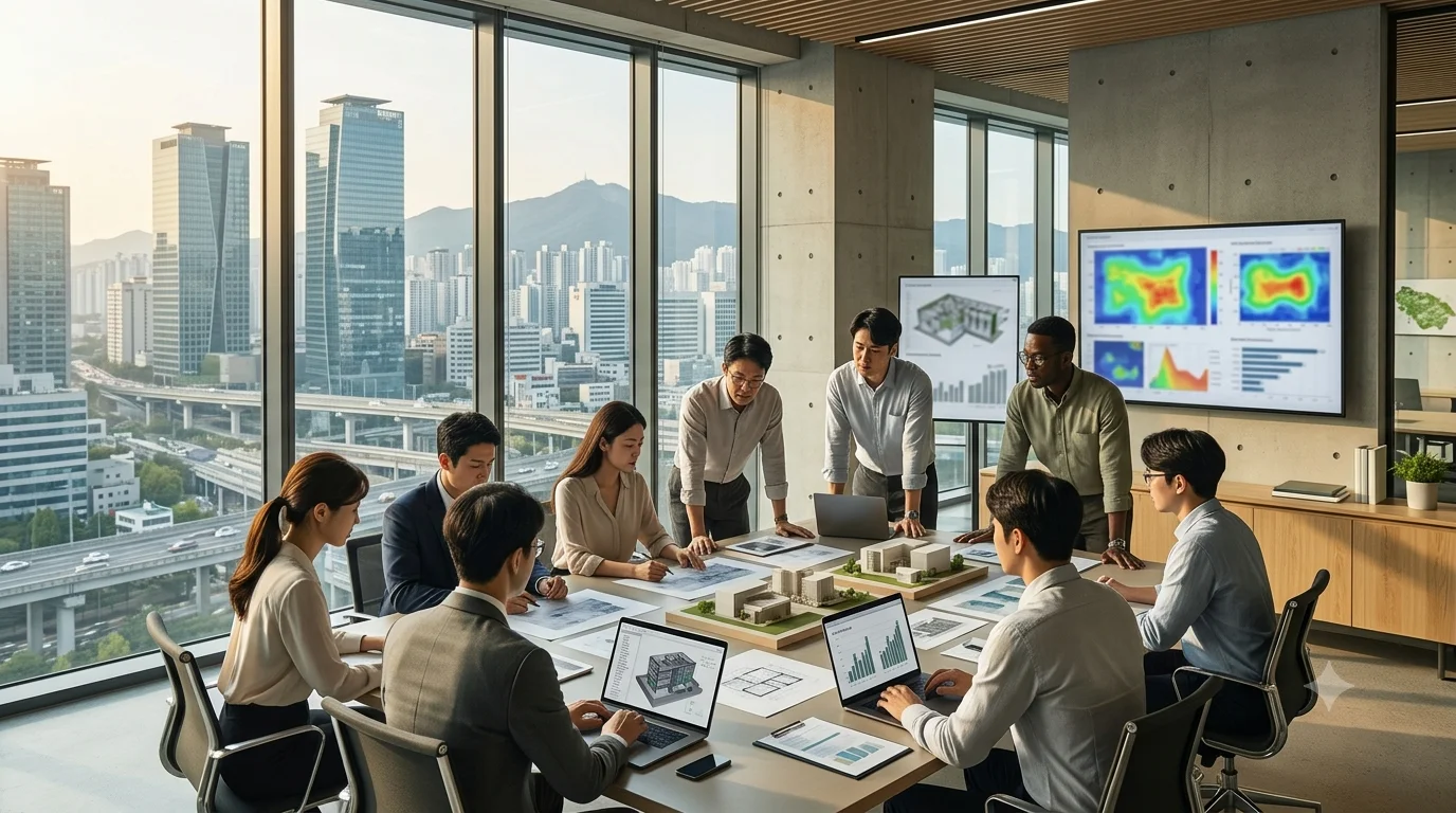 South Korea LEED Consultant coordinating a sustainable high-rise project in Seoul