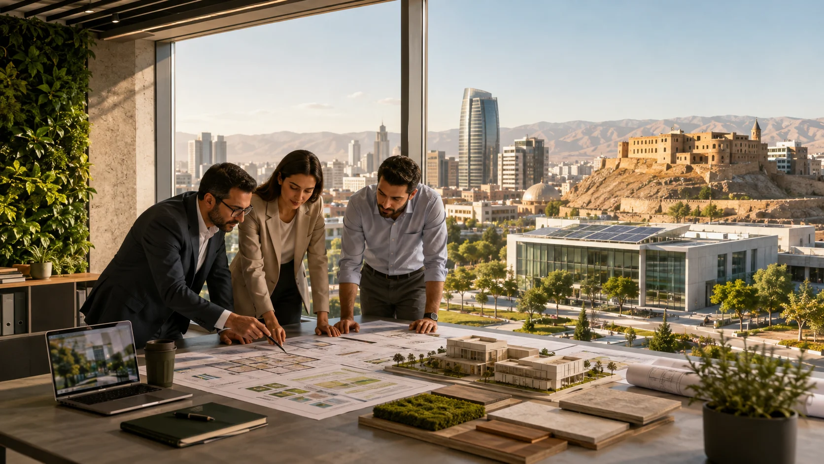 LEED Consultant in Erbil coordinating a sustainable high-performance building project