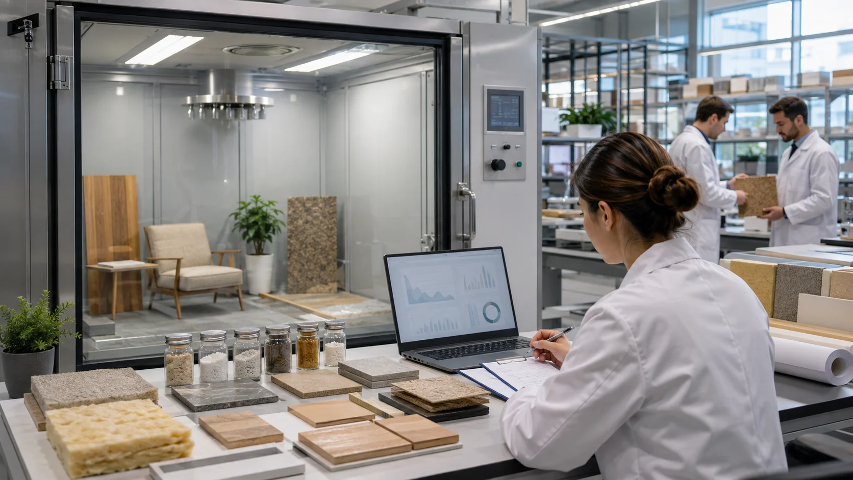 Material Emission Certificate testing for low-emitting building materials